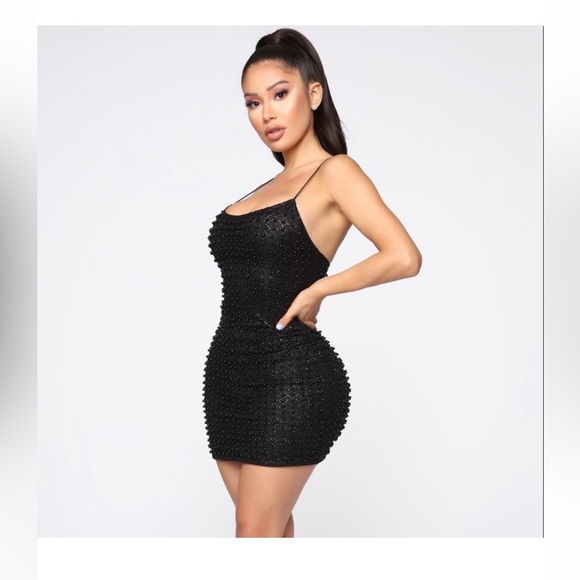 Fashion Nova Dresses & Skirts - Fashion Nova Black Beaded Mini Dress